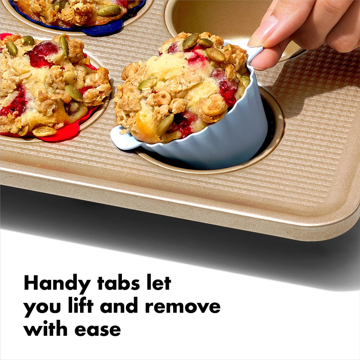 OXO Good Grips Silicone Baking [Cup]s, Pack of 12, Reusable, BPA-Free, Dishwasher Safe, Non-Stick, Food Grade, Cup]cake And Muffin [Liner]s OXO