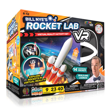 Abacus Brands Bill Nye's Science Squad: Rocket Lab VR - Virtual Reality Kids Science Kit, Book and Interactive Learning Activity Set - for Ages 8 and Up Abacus Brands