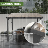 Patiopia 10 * 20FT Pergola,Outdoor Gazebo,Hardtop Lean to Gazebo,Wall Mounted Pergola,Pergolas Gazebos Clearance,Aluminum Frame Pergola,UV Resistant Patio Roof,Patio Awnings for Porch,Lawn,Backyard PATIOPIA