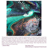 Ampersand Art Supply Wood Gesso Artist Painting Panel: Primed Smooth, 12" x 12", 1/8" Flat Profile Ampersand Art Supply