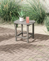 POLYWOOD SBT18GY South Beach 18" Outdoor Side Table, Slate Grey Polywood