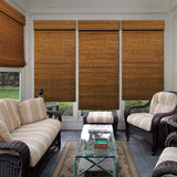CHICOLOGY Bamboo Roman Shades - Smart Choice Eco-Friendly Light Filtering Blinds for Windows, Premium Quality, Ideal for Home, Frost, 33" W X 64" H CHICOLOGY
