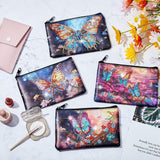 Silkfly 4 Pcs Diamond Painting Art Makeup Bags DIY Purses Toiletry 5d Handmade Double Design Diamond Painting Cosmetic Bags Bulk with Zipper Rhinestone Accessories for Women(Butterfly) Silkfly