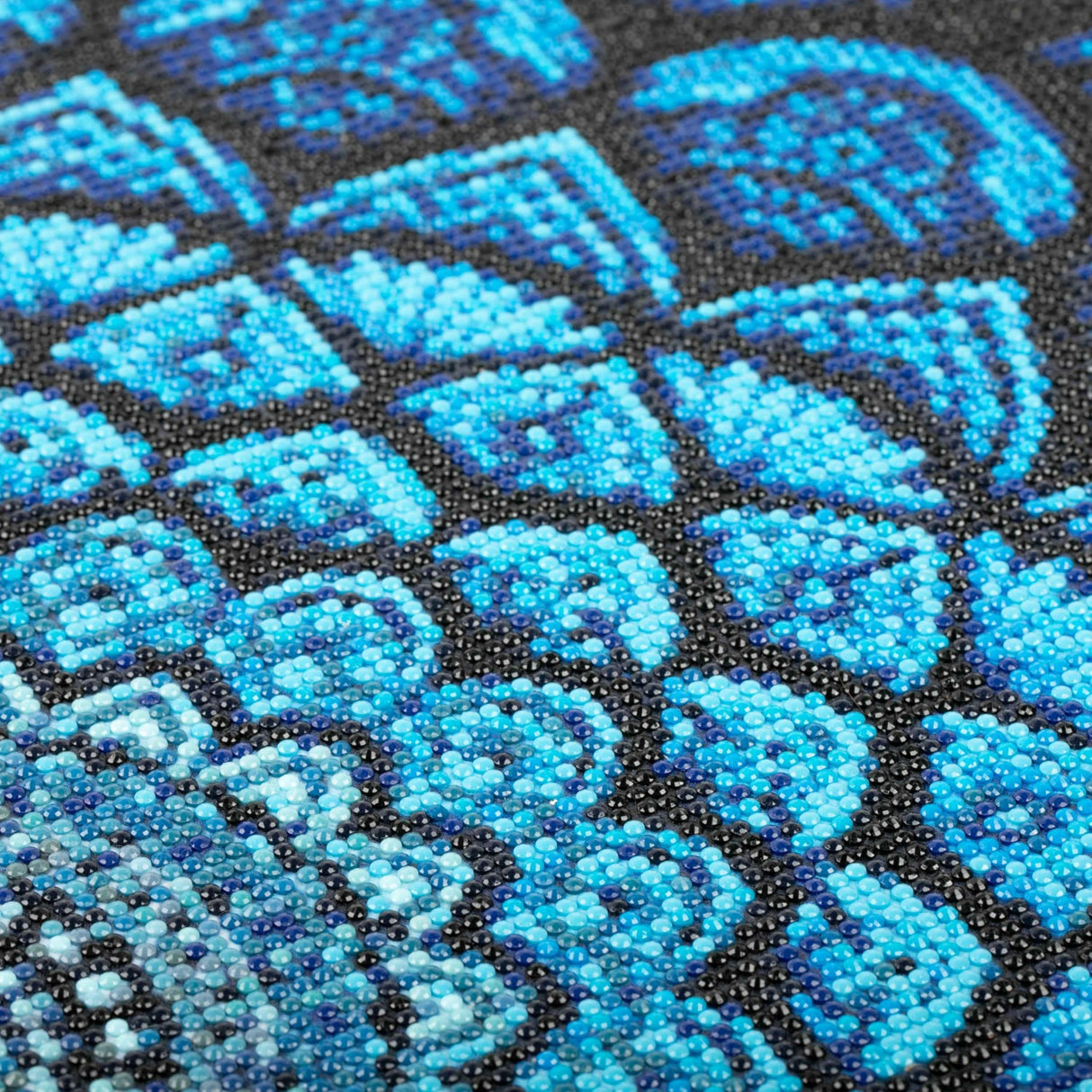 Modern Merch Mandala Diamond Art Kits for Adults, Blue and Black Pattern 5D Diamond Painting for Adults, DIY Mandala Wall Art, Cross Stitch Pattern Gem Art, Full Round Drill 12x16 Modern Merch