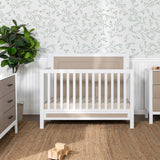 Carter's by DaVinci Radley 4-in-1 Convertible Crib in White & Coastwood, Greenguard Gold Certified DaVinci