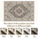 Tangsoo 2x6 Washable Runner Rug for Hallways, Non Slip Vintage Runner Rug, Soft Low Pile Long Rug Runner, Print Distressed Brown/Grey Carpet Runners for Kitchen Bedroom Entryway Bathroom Living Room Tangsoo