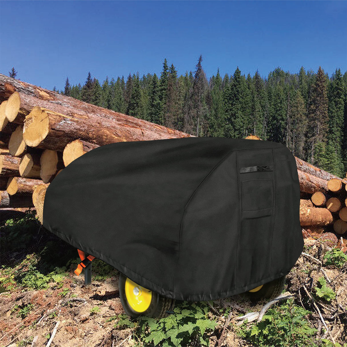 Aaaspark Heavy Duty Log Splitter Cover, Waterproof Oxford Cloth, for 15-45 Ton Gas or Electric Log Splitters, 83" x 45" x 39", Weather Resistant Storage Cover, Easy to Clean, Black Aaaspark