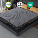 Dyonery Cal King Firm Mattress 14 Inch, Copper-Gel AeroFusion Memory Foam Mattress in a Box, Cooling Knit Fabric Cover, CertiPUR-US Certified, Pressure Relief, Made in USA, 72”x84”x14”, Black Dyonery