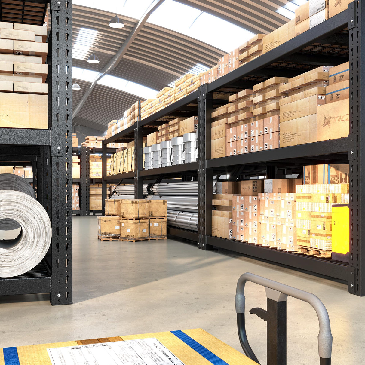 Bepatio 8250LBS Garage Shelving Heavy Duty Storage Shelves Industrial Metal Shelving Adjustable 3-Tier Shelves for Garage, Warehouse Basement 24" D × 60" W × 66" H Bepatio