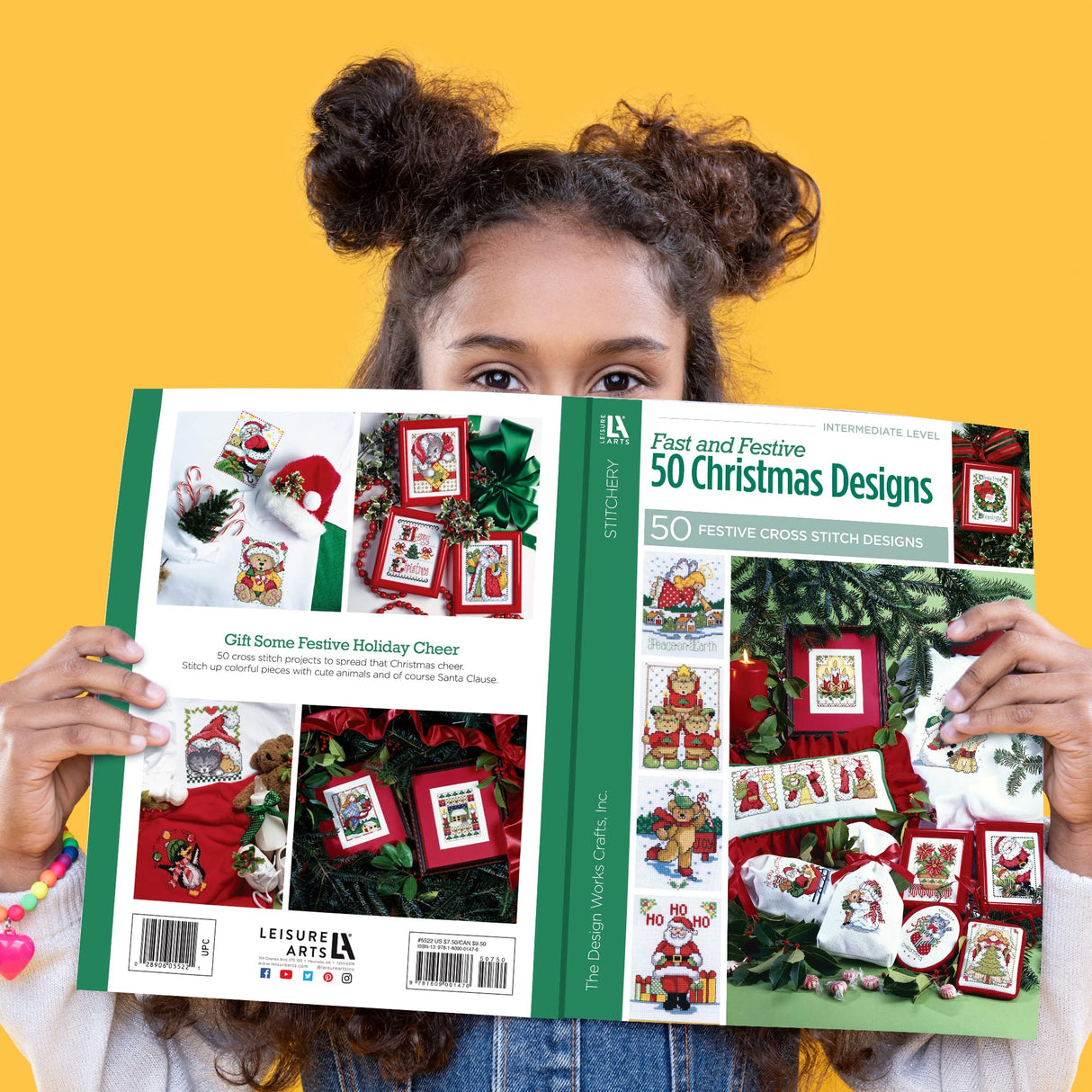 Fast & Festive, 50 Christmas Designs-Charming Cross Stitch Designs to use in a Variety of Christmas Projects LEISURE ARTS