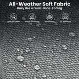 ovios 9 Pieces Patio Furniture Set, Outdoor Wicker Sofa Couch with Rocking Swivel Chairs Fire Pit Table, Modern Deep Seat Rattan Conversation Sets for Porch Deck, Dark Grey ovios