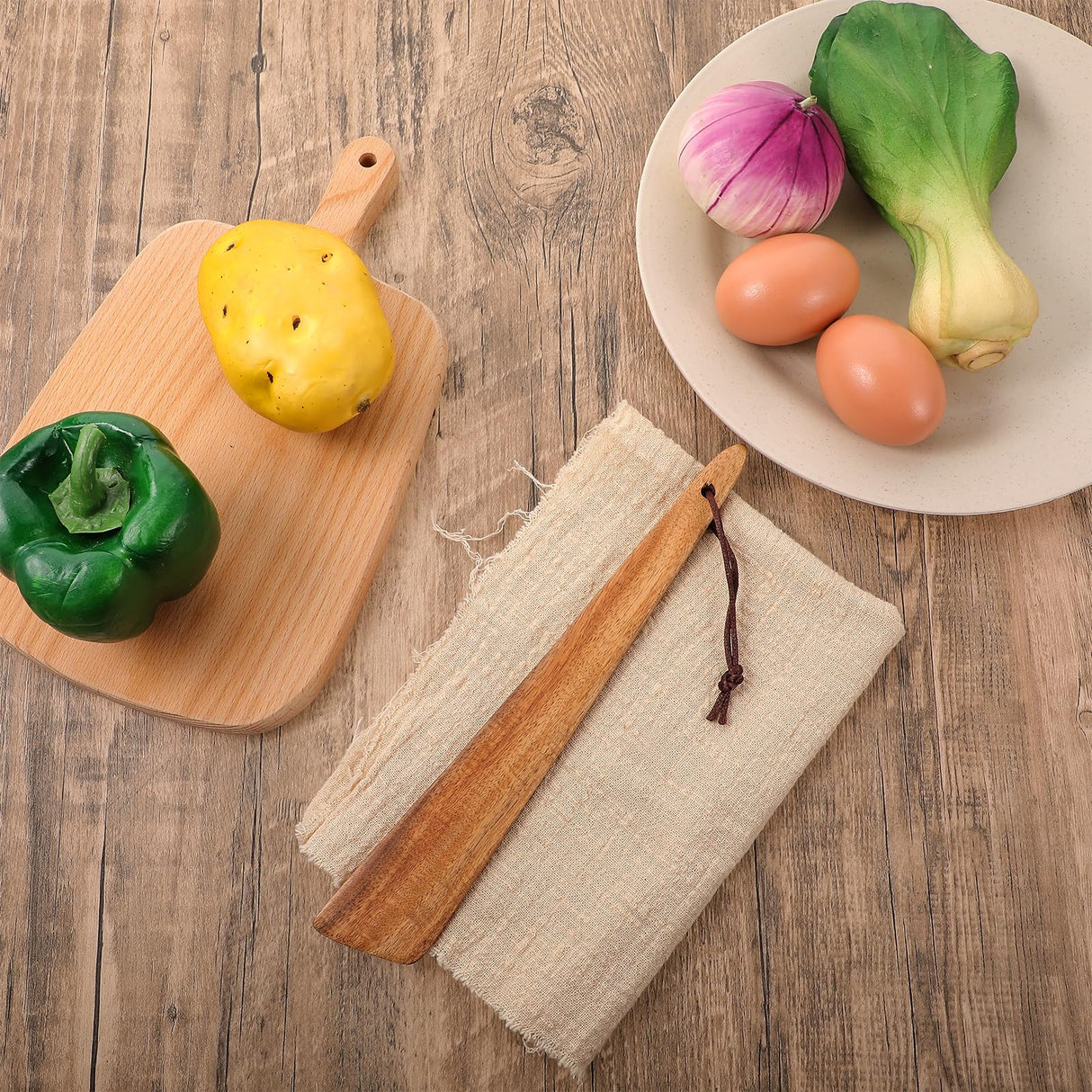 10 Inch Wooden Spatula for Cooking Flat Wooden Spatula Wood Egg Flipper Spatula Wood Spatula Pan Scraper Staub Spatula Wood Spatula for Cooking Lusofie