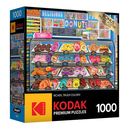 RoseArt - Kodak Premium - Delicious Donuts Daily - 1000 Piece Jigsaw Puzzle for Adults