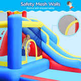 Yaheetech 10-in-1 Inflatable Bounce House w/Slide, Outdoor Water Slide w/Bouncer & Large Splash Pool for Kids Aged 3-10, Jumping Castle w/Storage Bag & 650W Blower Yaheetech