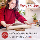 Perfect Cookie Rolling Pin 1/4-in. Fixed Depth Hardwood Made in the USA by Ann Clark Ann Clark Cookie Cutters