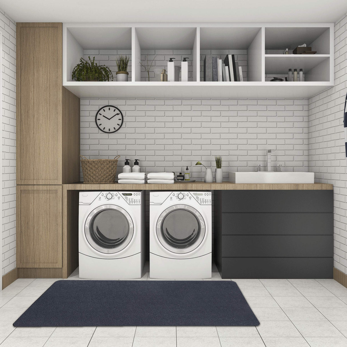 VersaTex Multi-Purpose Recycled Rubber Floor Mat for Indoor or Outdoor Use, Utility Mat for Entryway, Tool Bench, Garage, Under-Sink, Patio, and Door Mat; 36" x 60", Black VERSATEX