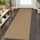 KOZYFLY Boho Runners for Hallways 2x6 ft Washable Hall Carpet Runner Rubber Backed Kitchen Rug Non Slip Woven Cotton Entryway Runner Rugs Floor Runners for Indoor Hallway Bedroom, Tan/Orange/Brown KOZYFLY