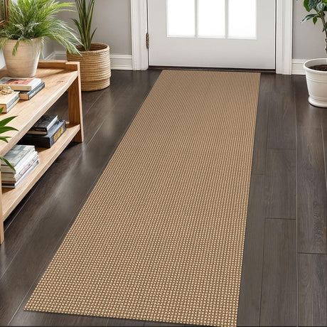 KOZYFLY Boho Runners for Hallways 2x6 ft Washable Hall Carpet Runner Rubber Backed Kitchen Rug Non Slip Woven Cotton Entryway Runner Rugs Floor Runners for Indoor Hallway Bedroom, Tan/Orange/Brown KOZYFLY
