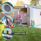 Lifetime 60075 8 x 15 Ft. Outdoor Storage Shed, Desert Sand Lifetime