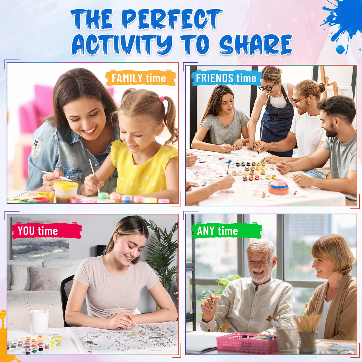 Ledgebay Paint by Numbers Kit for Adults: Beginner to Advanced Number Painting Kit - Fun DIY Arts & Crafts | Color by Numbers for Adults - Kits Include - (Aurora Bliss 16" x 20" Unframed) Ledgebay