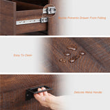 WAMPAT 2 in 1 Dresser with 12 Drawers for Bedroom, Wooden Closet Organizers and Storage, Drawer of Chest for Liviing Room, Hallway, Rustic Brown WAMPAT