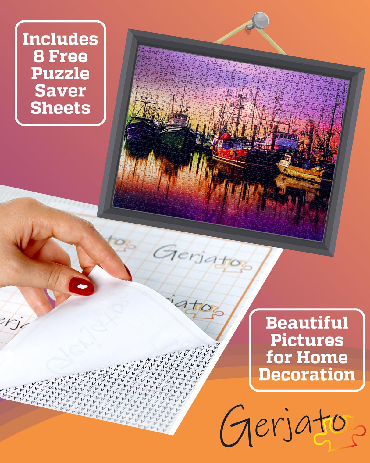 Puzzles for Adults 1000 Pieces - 20x30 in HD Quality Landscape 1000 Piece Puzzle for Adults & Families | Sturdy 2mm Adult Puzzle Pieces | 8 Jigsaw Puzzles Saver Sheets & Full-Sized 1:1 Poster Included Gerjato