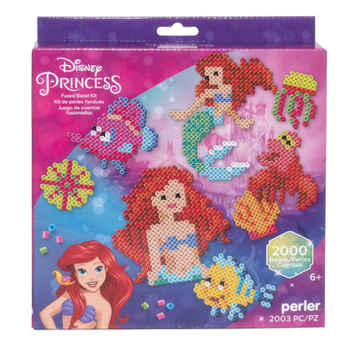 Perler Disney's The Little Mermaid Fused Bead Craft Activity Kit, Includes 9 Patterns, Finished Project Sizes Vary, Multicolor 2003 Pieces
