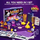 Klever Kits 180+ Magic Set- My First Magic Trick Kit- Amazing Magician Toy with Step-by-Step Video Lessons, for Kids Aged 6+ Easy Tricks of Wand and Illusion Cards Klever Kits