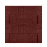 Playsafer Brick Rubber Interlocking Tiles | 16 X 16 | Easy Install for Indoor and Outdoor Use (Red, 20 Tiles) Playsafer