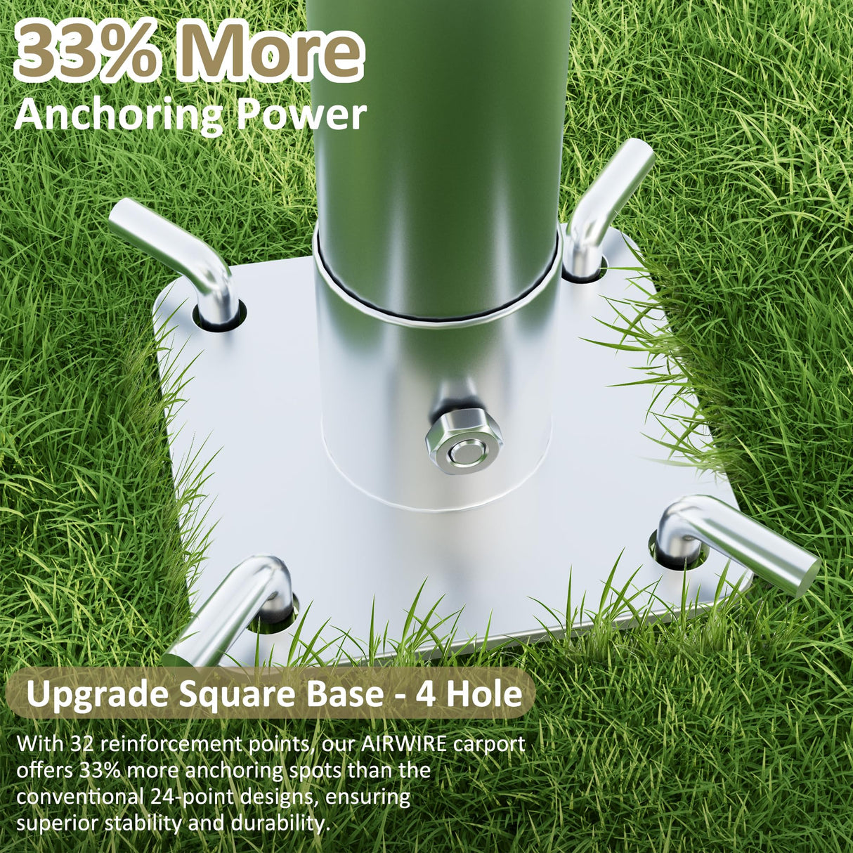 AirWire Carport 12' x 20' Heavy Duty Portable Garage, Carport Canopy with Side-Opening Door & Roll-Up Windows, Car Canopy Reinforced Four-Hole Base for Car, Truck, Boat, Party, Black AirWire