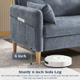 Hanherry Loveseat Sofa, 47” Small Couch for Living Room, Comfy Chenille Fabric Love Seat for Bedroom with Throw Pillow,Removable Cushion Cover,Couches for Small Space,Apartment,Dorm Hanherry