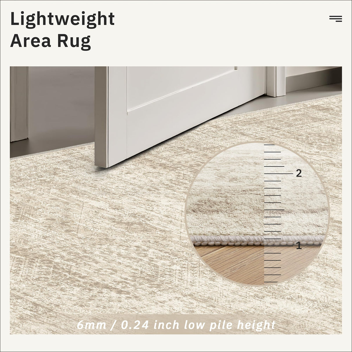 Soalmost Washable Area Rug 8x10, Large Soft Rugs for Living Room Vintage Beige Carpet 8x10 Area Rugs for Bedroom Dining Room Non-Slip Stain Resistant Under Table Rug Soalmost