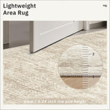 Soalmost Washable Area Rug 8x10, Large Soft Rugs for Living Room Vintage Beige Carpet 8x10 Area Rugs for Bedroom Dining Room Non-Slip Stain Resistant Under Table Rug Soalmost