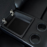 UR livingroom Modular Sectional Sofa L-Shaped PU Leather Sofa Sets Manual Reclining Sectional Couches for Living Room Sofas para Sala, Black UR livingroom