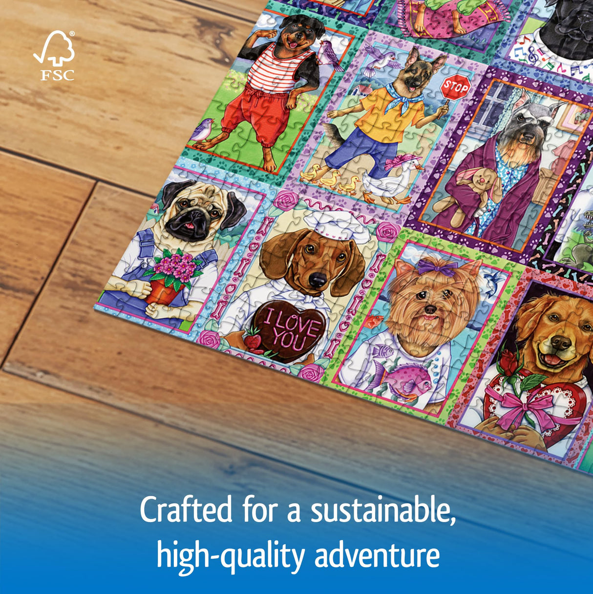 Wonder Forge Dandy Dogs 1000 Piece Jigsaw Puzzle for Adults | Unique, Perfectly-Fitting Pieces | Fun, Vibrant Imagery | Amazon Exclusive Wonder Forge
