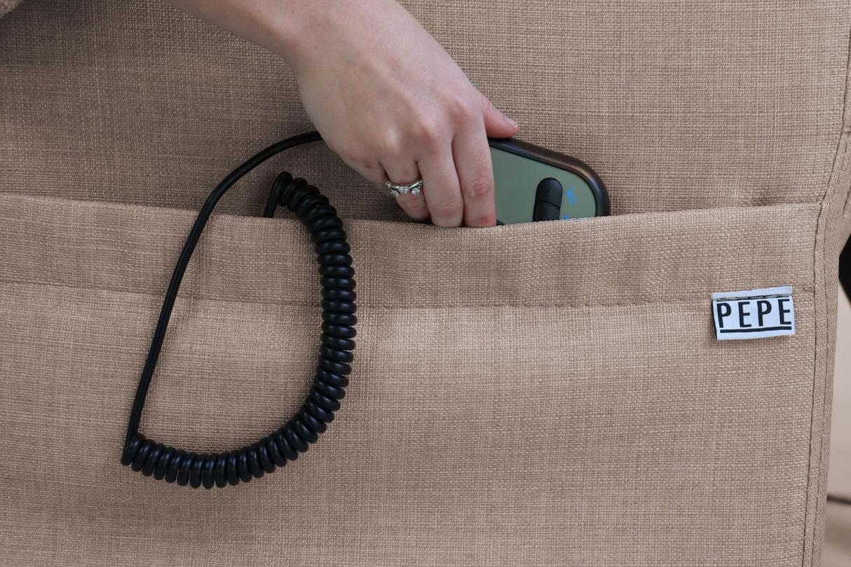 PEPE Mobility - Power Lift Recliner Chair for Elderly (Linen Fabric) with Remote Control, Beige PEPE Mobility