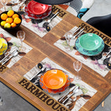 Cute Cow Farmhouse Placemats 4pcs, Farm Animal Tabletop Mat Rustic Style Non-Slip Washable Place Mats 12 x 18 Inch for Holiday Kitchen Dining Decor Imiss