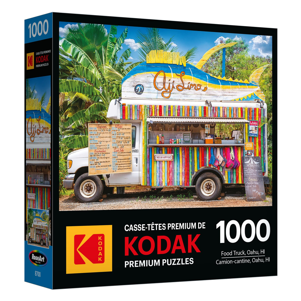 RoseArt - Kodak Premium - Food Truck, Oahu, HI - 1000 Piece Jigsaw Puzzle for Adults RoseArt