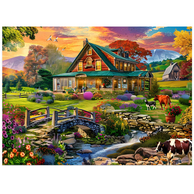 Jigsaw Puzzles for Adults 500 Pieces, Country Life Puzzle Interlock Perfectly Letter on Back No Dust, Challenging Puzzle Home Decor Birthday Party Gift Toy for Men Women Olders Seniors (21 x 15 in)