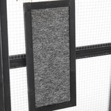 YOPTO 68.5" H Catio Outdoor Cat Enclosure, Large Cat House with Double Enter Doors for Mulitiple Cats Walk in Cats Cage, Wooden Cat Shelter with 3 Jumping Platforms & 2 Napping Houses,Black Brown YOPTO