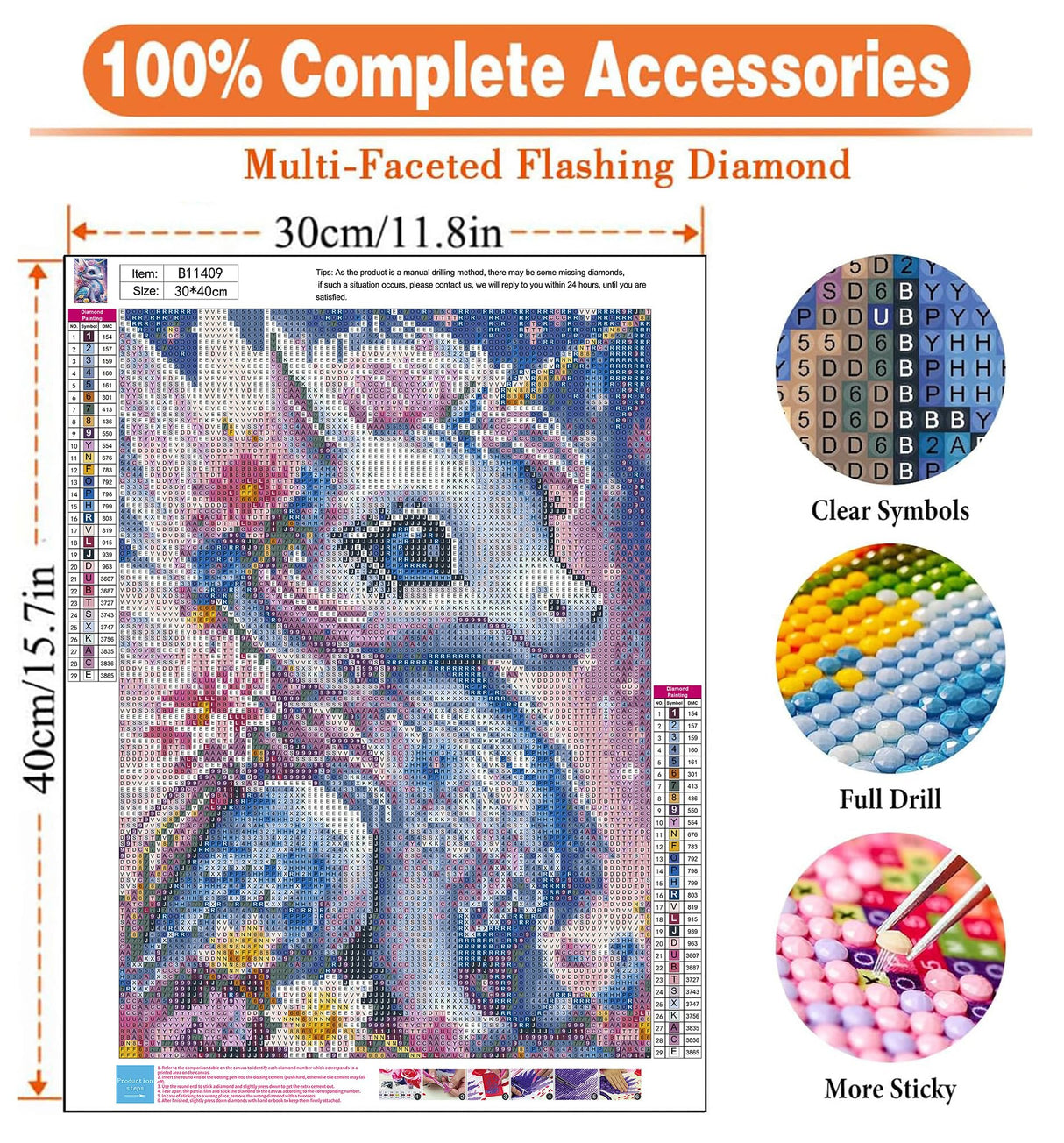 igoodom Diamond Art Kits for Adults, Unicorn Diamond Art Kits, Full Drill Round Unicorn Diamond Painting Kits, DIY Gem Art and Crafts for Home Wall Decor Gift 12x16inch igoodom