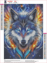 MXJSUA DIY Wolf Diamond Painting Kits for Adults, Animal Diamond Gem Art Painting for Beginners, Diamond Picture with Full Round Drill Dots Craft Set Gift, 12 * 16 Inch MXJSUA