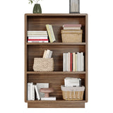 ChooChoo 3-Tier Bookcase, Wooden Bookshelf, Farmhouse Bookshelf with Open Storage, Tall Bookcase for Bedroom and Home Office, Brown Walnut ChooChoo
