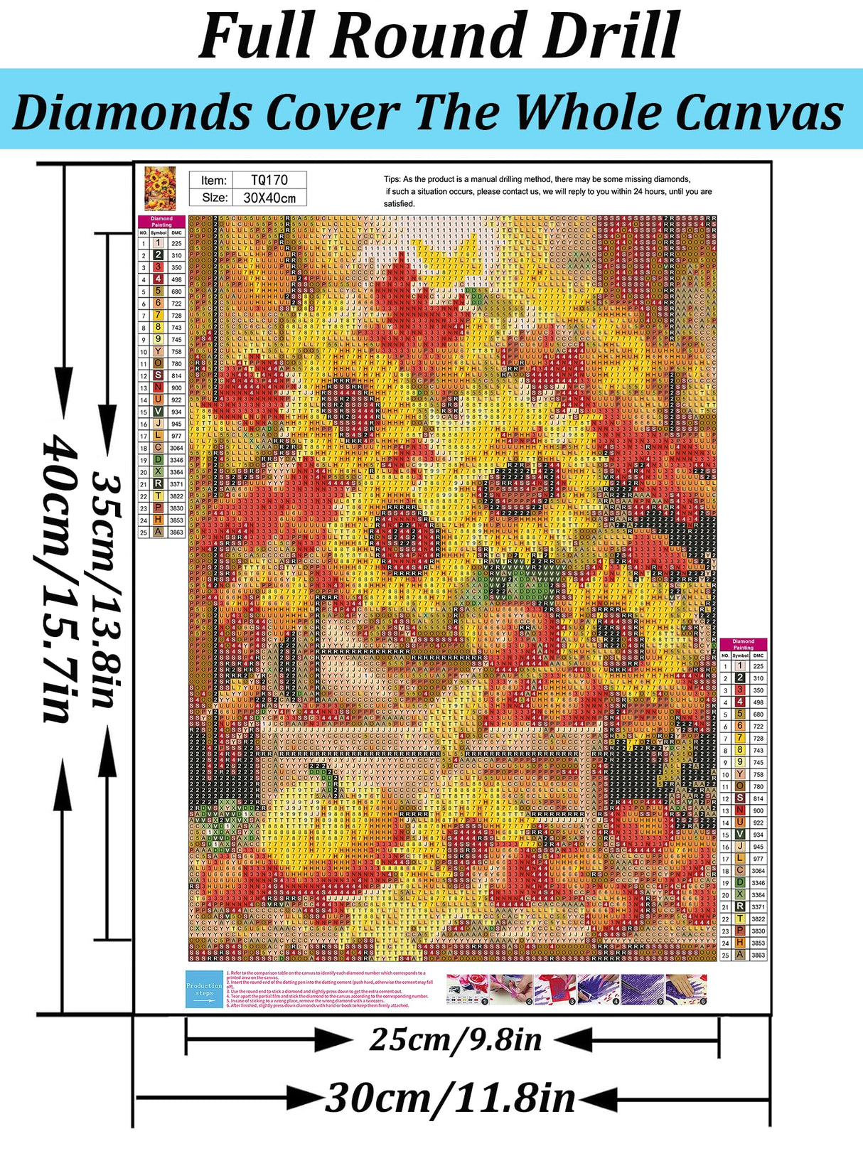 Autumn Pumpkin Sunflower Diamond Art Kits for Adults, 5D Diamond Painting Kits for Adults Beginners, DIY Full Round Drill Diamond Dot Painting Gem Art Kits for Adult, Home Wall Decor 11.8x15.7 Inch VCLKDIY