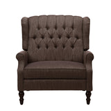 KEIKI Push Back Chair Wide Recliner Sofa Modern Chaise Lounge with Wing Back and Nailhead Trim for Bedroom and Living Room KEIKI