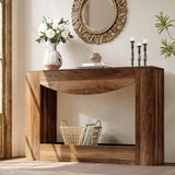 knoworld Farmhouse Console Table, 47 Inches Entryway Console Table with LED Light, Sofa Table Behind Couch, Wooden Accent Entryway Table for Living Room, Hallway knoworld