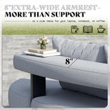 LUXOAK 10 Seats Aluminum Patio Furniture Set, Outdoor Modular Sectional Sofa with 6" Cushions, Curved All-Weather Conversation Set for Modern Backyard, Deck, or Poolside. LUXOAK