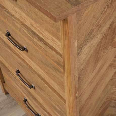 Sauder Cannery Bridge 4-Drawer Chest, L: 31.26" x W: 17.56" x H: 41.5", Sindoori Mango finish Sauder