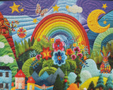 Springbok's Summer Adventure Quilt 1000 Piece Puzzle for Adults Features Imagery of an Amazing and Colorful Quilt Featuring a Summer Scene and The Tools Used to Create It. Springbok