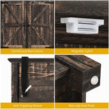 DWVO 72" Tall Farmhouse Pantry Cabinet, Kitchen Storage Pantry with Barn Doors & Drawer, Versatile Organizer with Adjustable Shelves, Rustic Cupboard for Dining Room, Living Room, Dark Rustic Oak DWVO